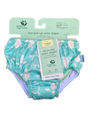 Green Sprouts - Eco Pull-Up Swim Diaper - Turtle Print